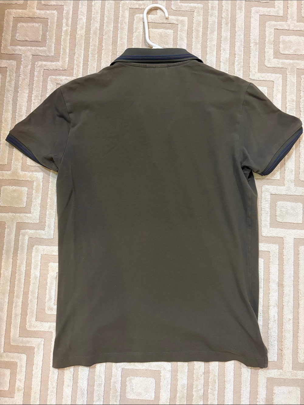 Emporio Armani Olive Polo with Navy Trim - Picture 5 of 5